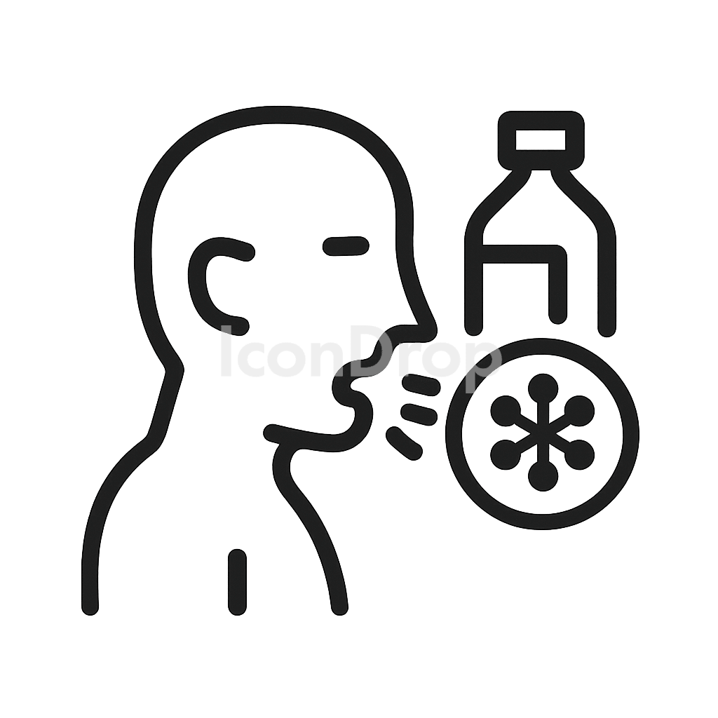 Cough And Cold Icon Outline