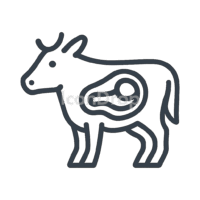 牛肉（牛の肉）のアイコン（アウトライン）