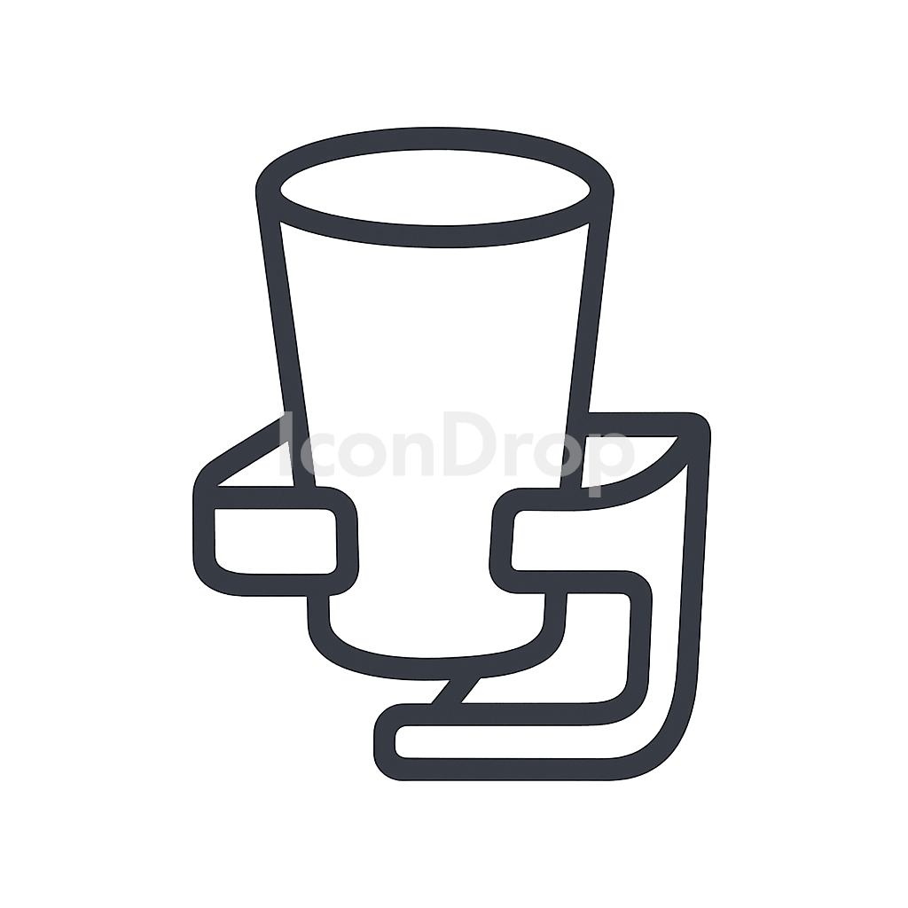 Cup Holder Icon Outline