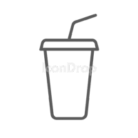 Cup With Straw Icon Outline