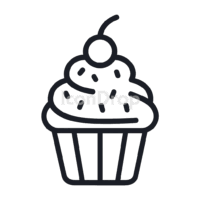 Cupcake Icon Outline