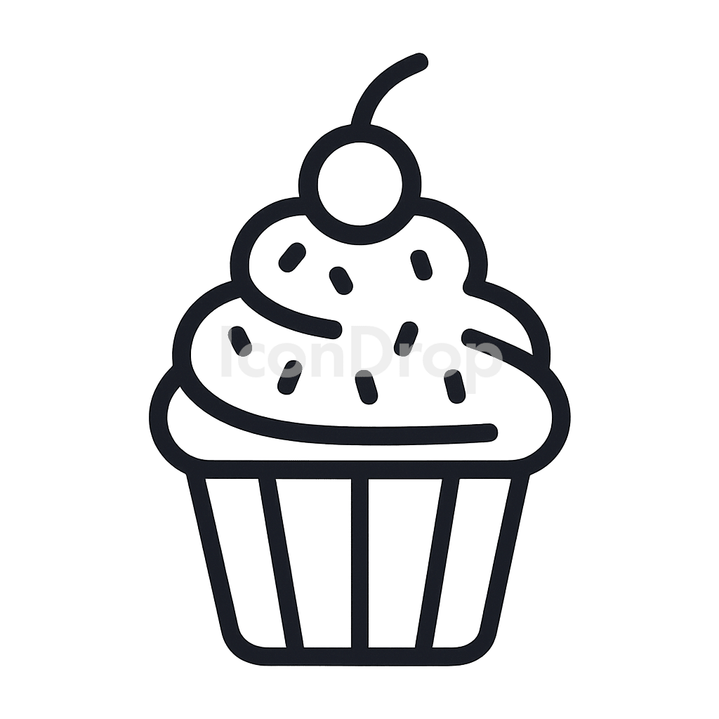 Cupcake Icon Outline