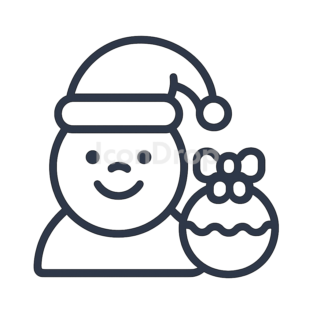 Cute Christmas Icons For Apps Outline