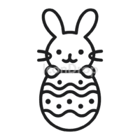 Cute Easter Icon Outline
