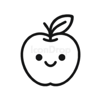 Cute Fruit Icon Outline