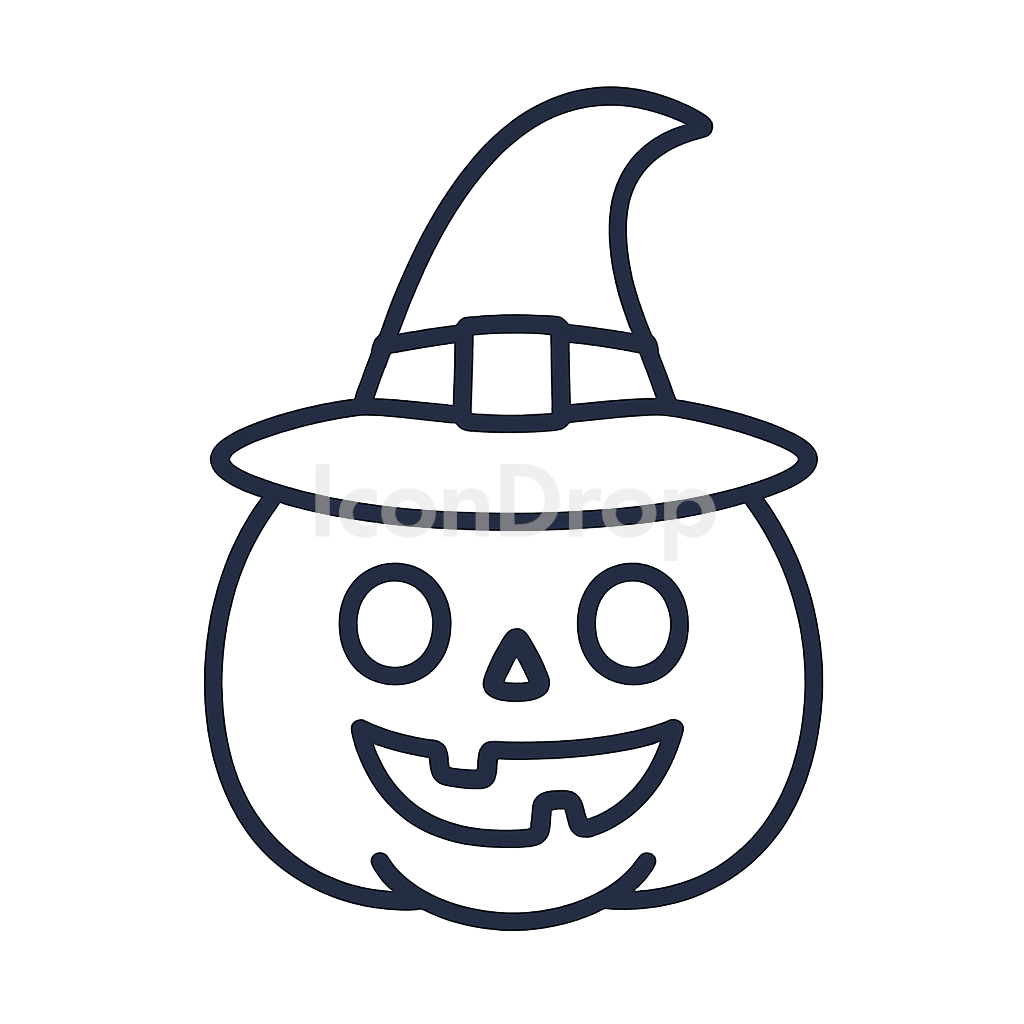 Cute Halloween Icons For Apps Outline