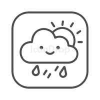 Cute Weather App Icon Outline