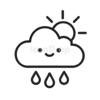 Cute Weather Icon Aesthetic Outline