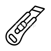 Cutter Knife Icon Outline