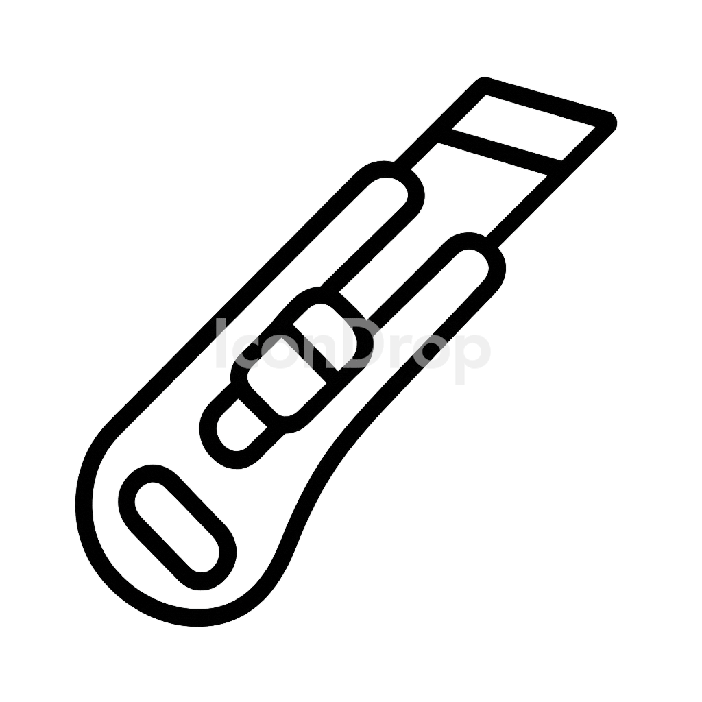 Cutter Knife Icon Outline