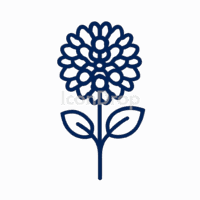 ダリアのアイコン(アウトライン)