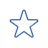 Dark Blue Star Icon Outline