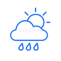 Dark Blue Weather Icon Outline