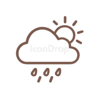 Dark Brown Weather Icon Outline