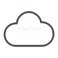 Dark Cloud Icon Outline
