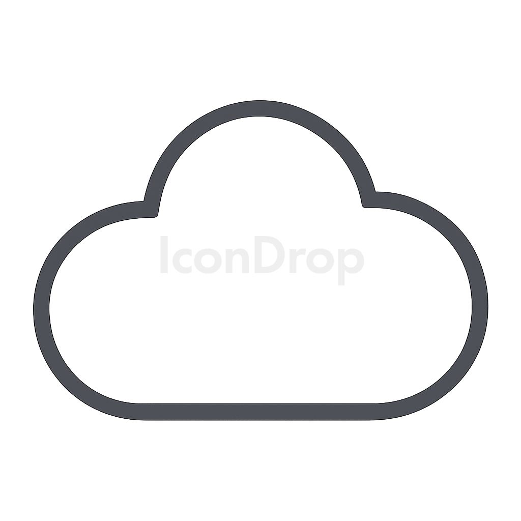 Dark Cloud Icon Outline