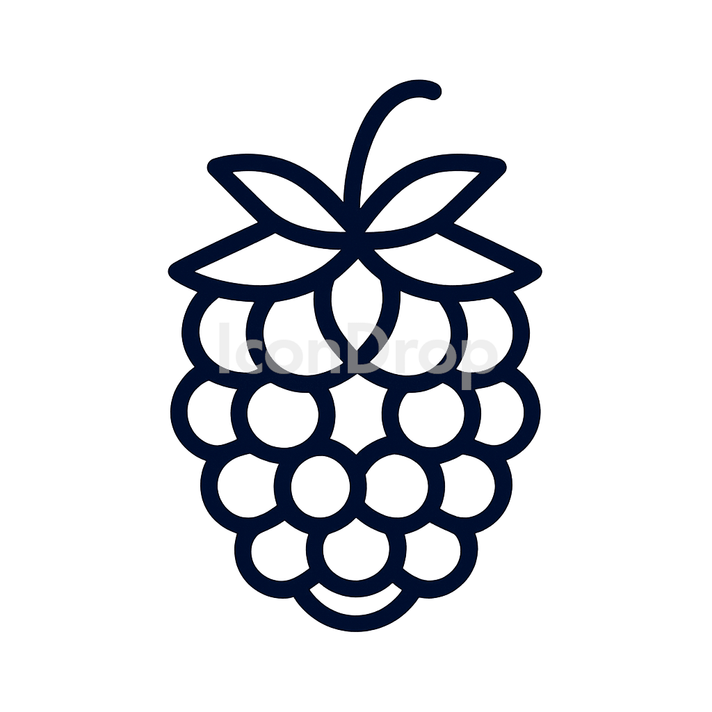 Dark Fruit Icon Outline