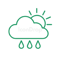 Dark Green Weather Icon Outline
