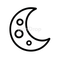 Dark Moon Icon Outline