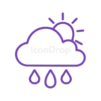 Dark Purple Weather Icon Outline