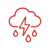 Dark Red Weather Icon Outline