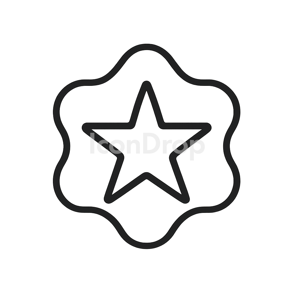 Dark Star Icon Outline