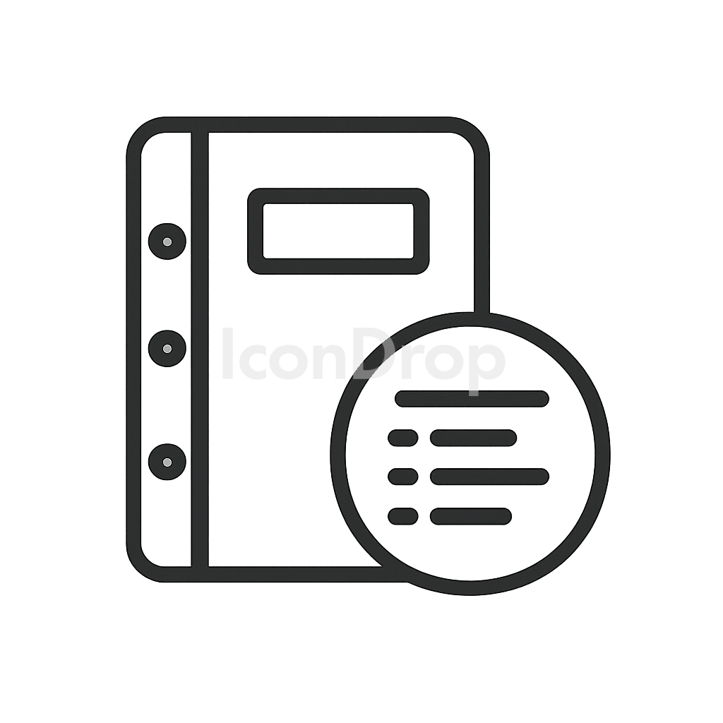 Data Catalog Icon Outline