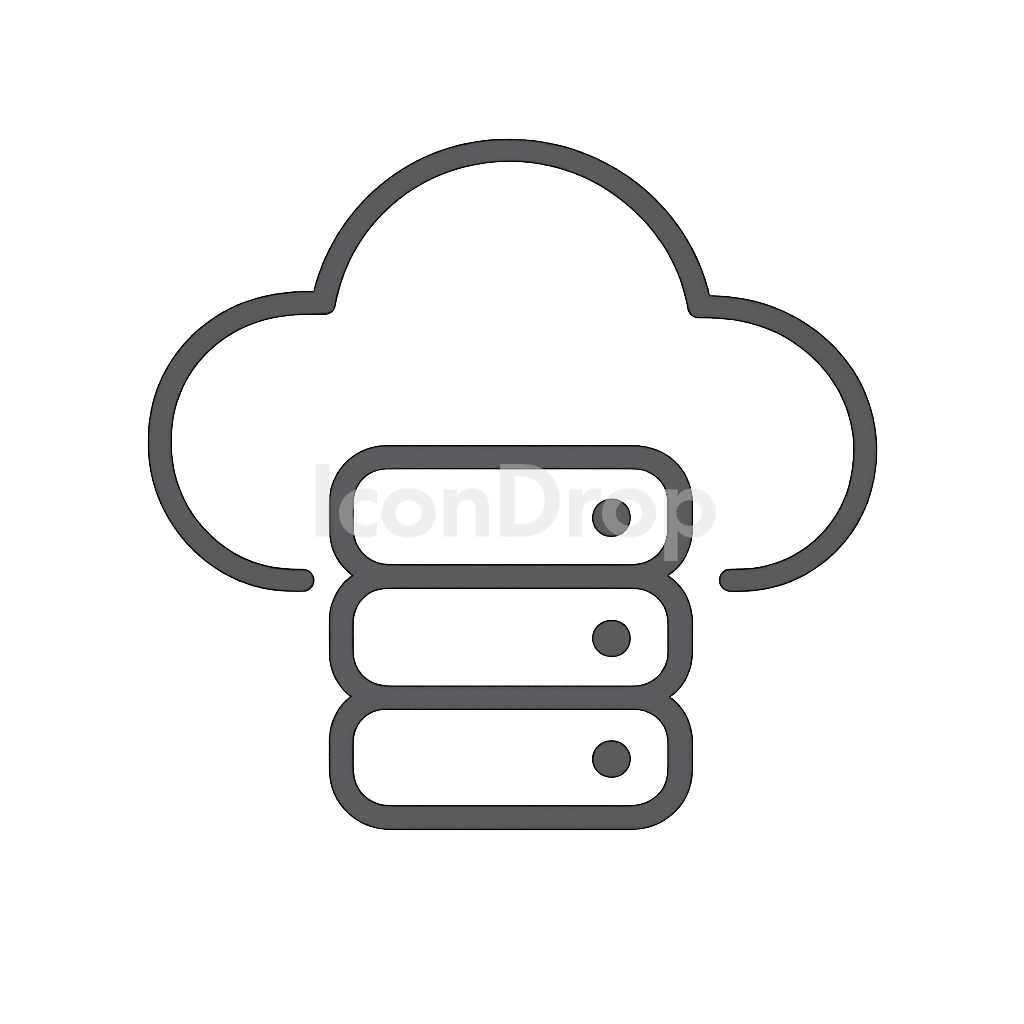 Data Cloud Icon Outline