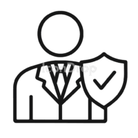 Data Protection Officer Icon Outline
