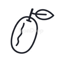 Date Fruit Icon Outline
