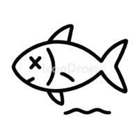 Dead Fish Icon Outline