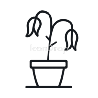 Dead Plant Icon Outline