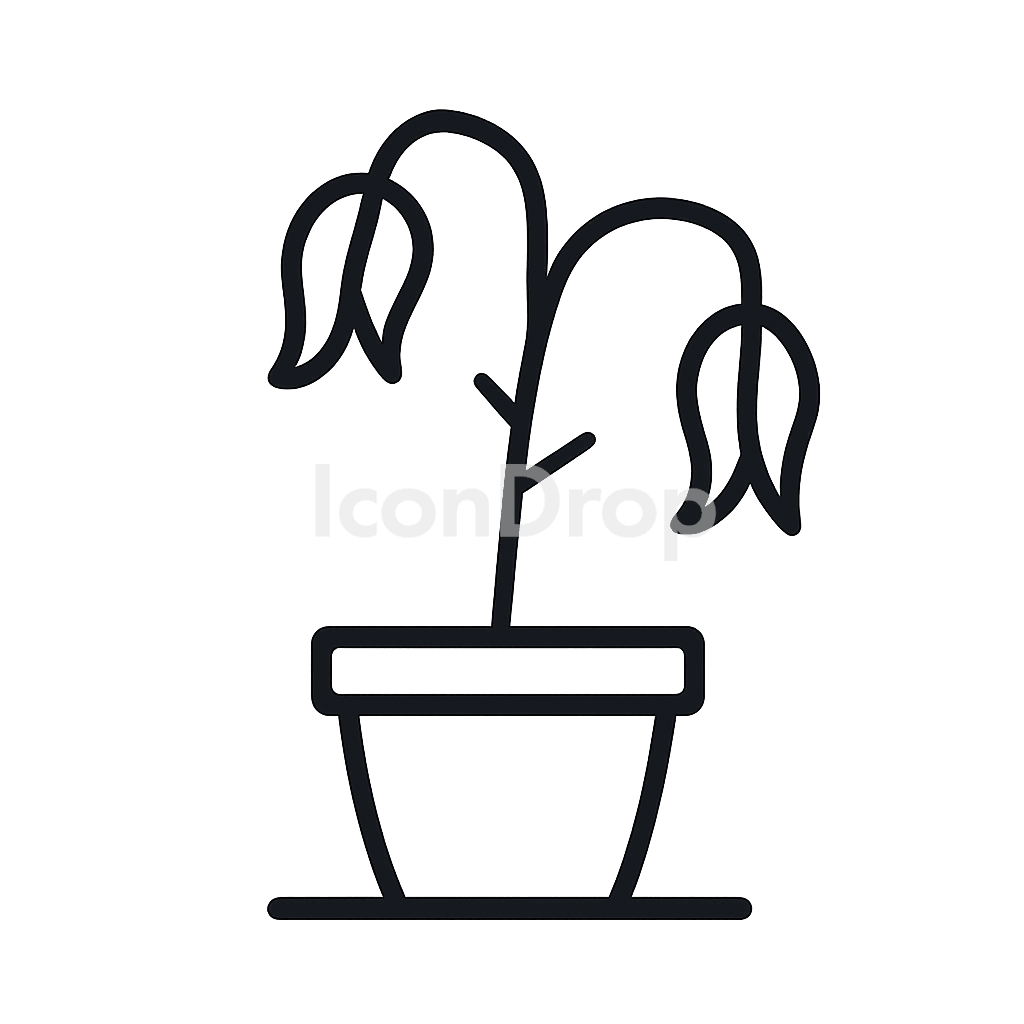 Dead Plant Icon Outline