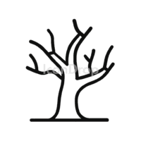 枯れ木のアイコン（アウトライン）