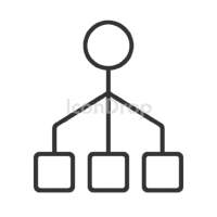 決定木(ディシジョンツリー)のアイコン(アウトライン)