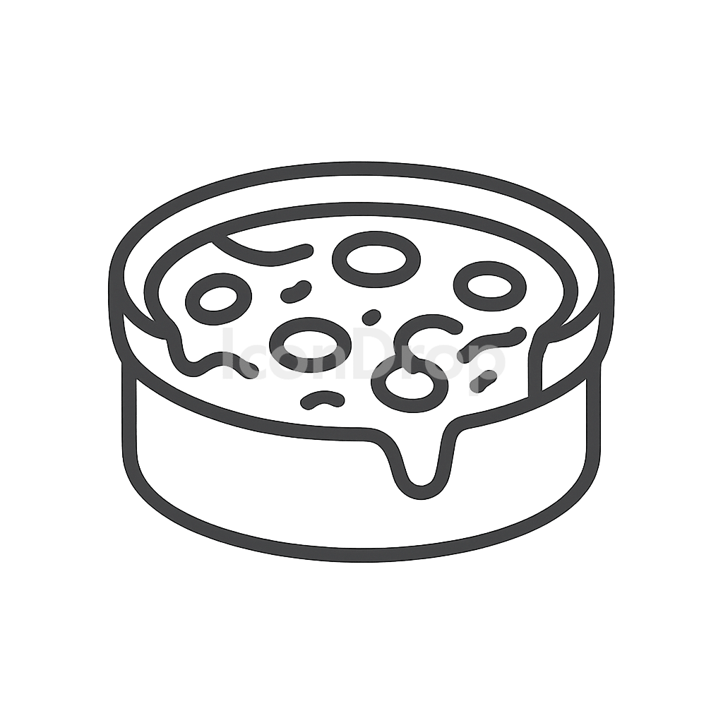 Deep Dish Pizza Icon Outline