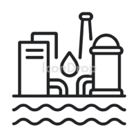Desalination Plant Icon Outline