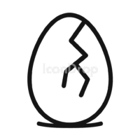 Dinosaur Egg Icon Outline