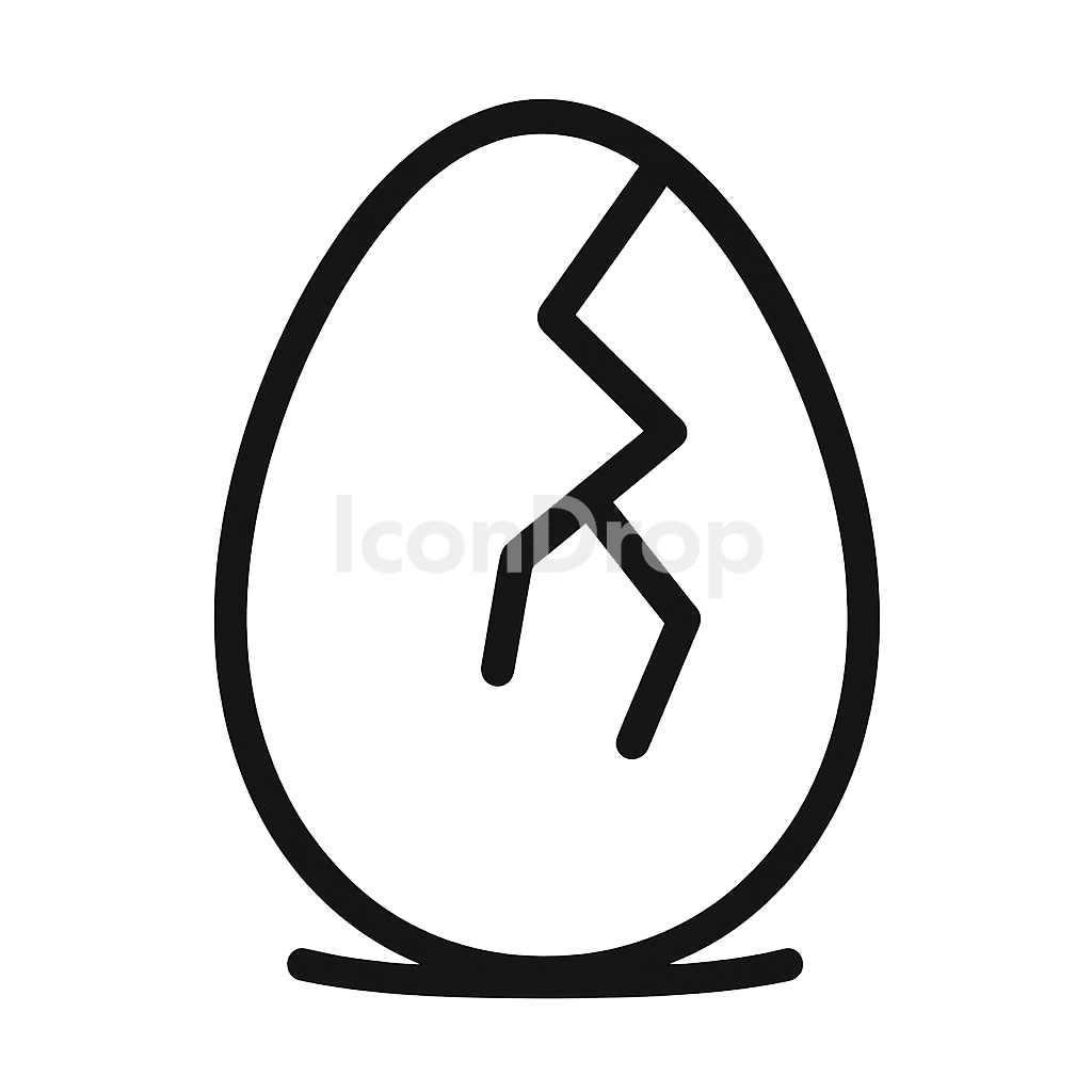 Dinosaur Egg Icon Outline