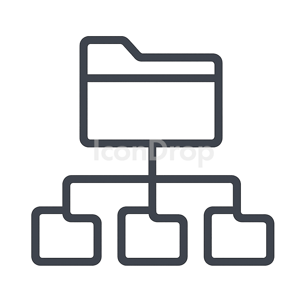 ディレクトリツリーのアイコン アウトライン