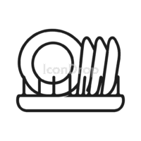 Dish Rack Icon Outline
