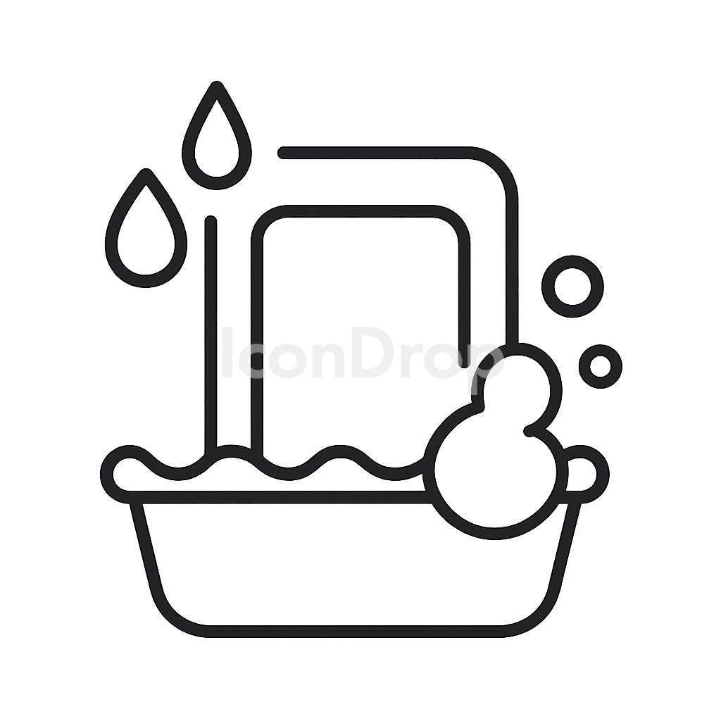 Dish Wash Icon Outline