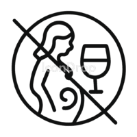 Do Not Drink Pregnant Icon Outline