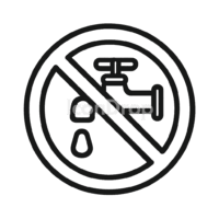 Do Not Waste Water Icon Outline