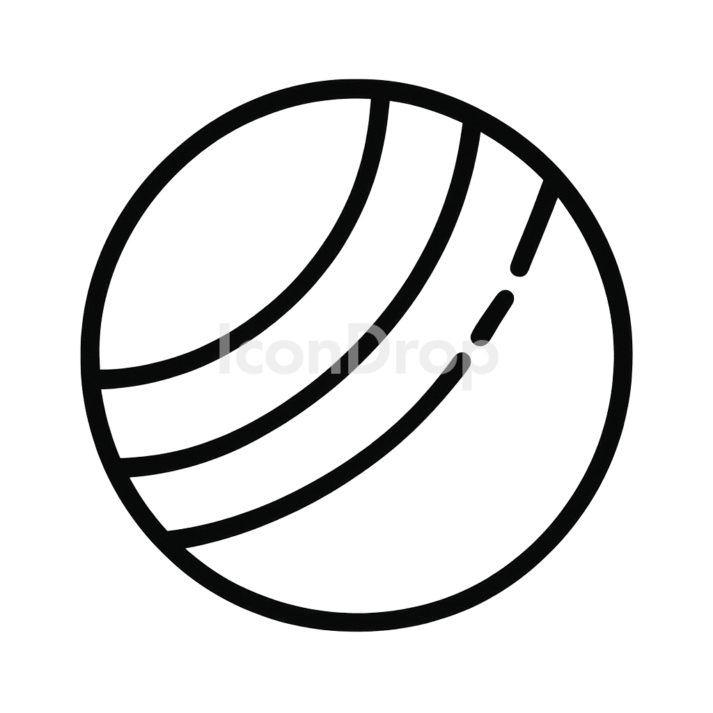 ドッジボールのアイコン アウトライン