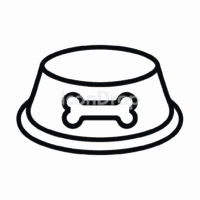 Dog Bowl Icon Outline