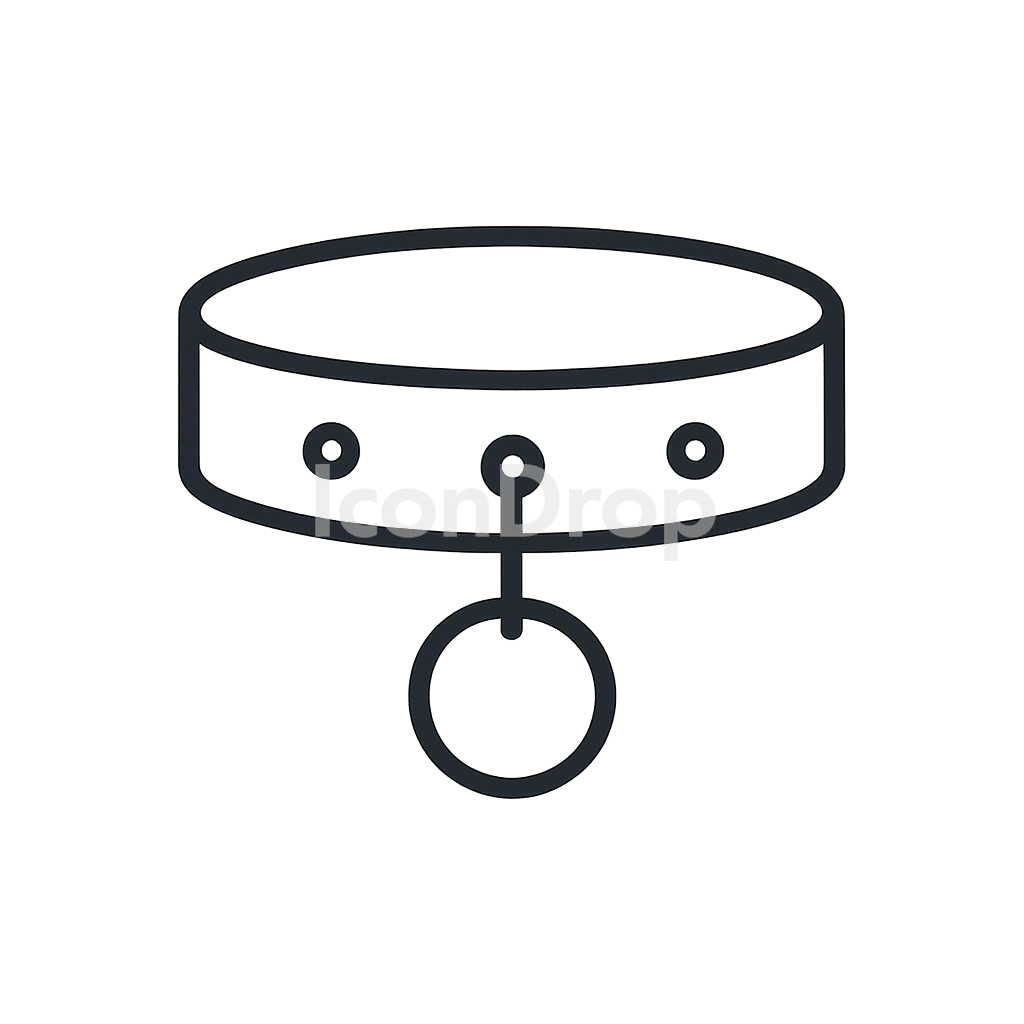 犬の首輪のアイコン アウトライン