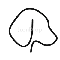 Dog Ear Icon Outline