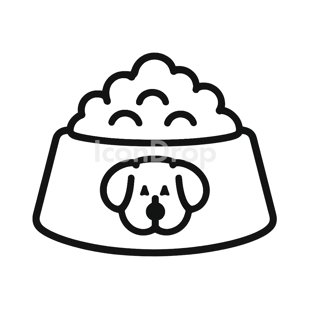 Dog Food Icon Outline