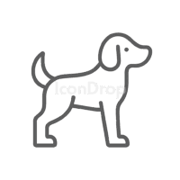 Dog Icon Simple Outline